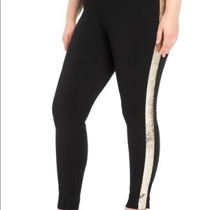 Eloquii miracle flawless sequin stripe leggings